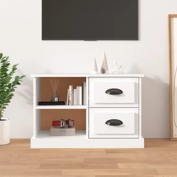 Szafka pod TV, biała, 73x35,5x47,5 cm, materiał drewnopochodny Lumarko! - Hurtownia wielobranżowa Lumarko Niska cena